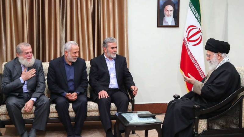 فلسطینی تنظیم جہاد اسلامی کے سربراہ کی رہبرانقلاب اسلامی سے ملاقات