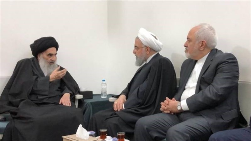 آیت اللہ العظمی سیستانی سے صدر روحانی کی ملاقات