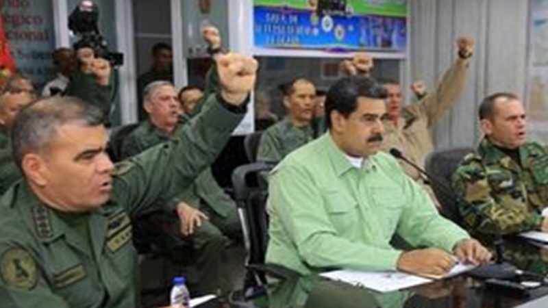 مسلح افواج کی وفاداری پر وینزوئیلا کے صدر کا خراج تحسین