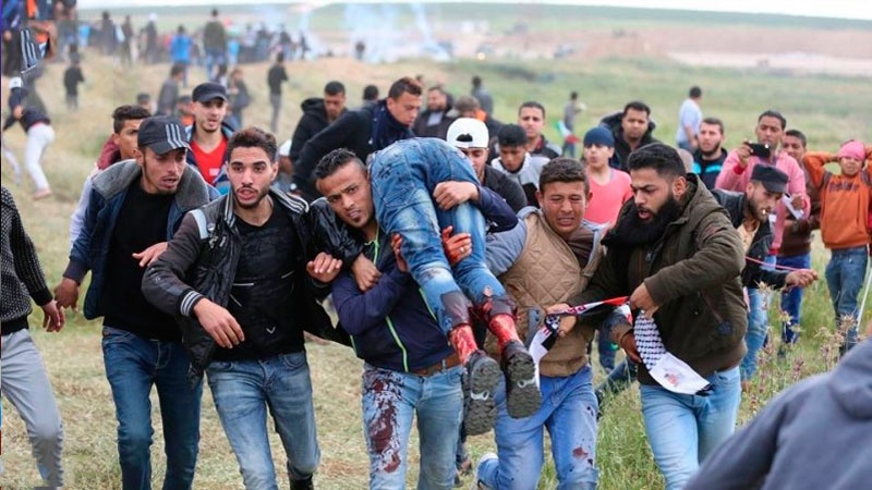 غزہ میں فلسطینیوں پر غاصب صیہونی فوج کی جارحیت