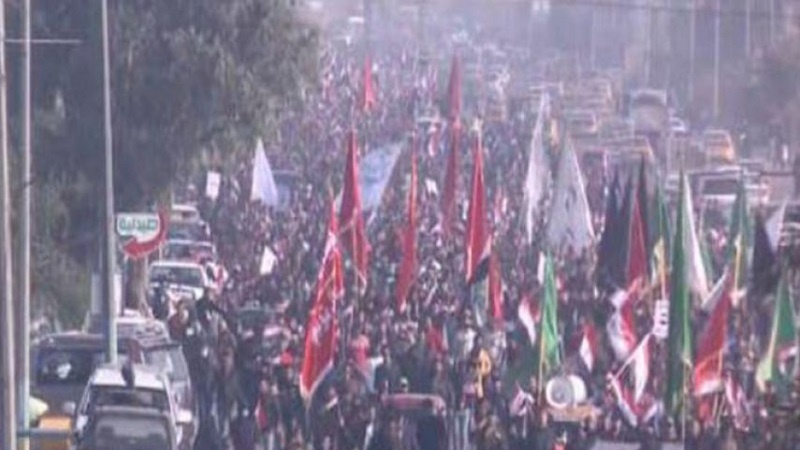 بغداد کے عوام کا تخریب کاروں کے خلاف مظاہرہ