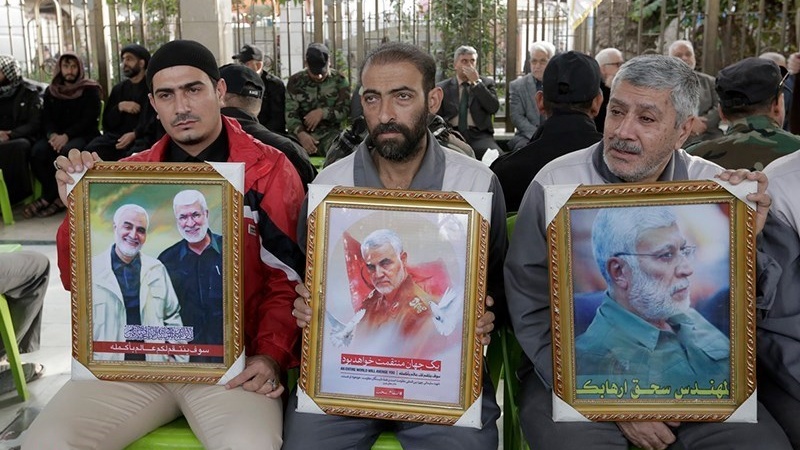 بین الحرمین میں شہید قاسم سلیمانی اور ابو مہدی المہندس کا تعزیتی جلسہ ۔ تصاویر