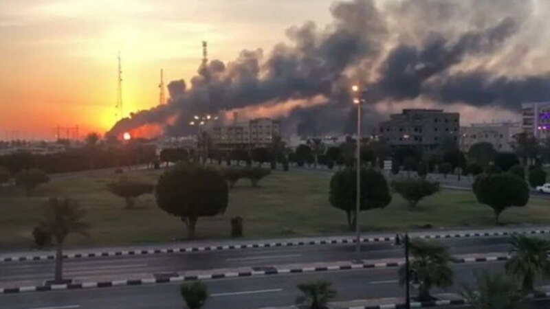سعودی آئل ریفائنری پر ڈرون حملے کے بعد خوفناک آتشزدگی