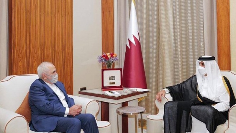 ایران کے وزیر خارجہ کی امیر قطر سے ملاقات