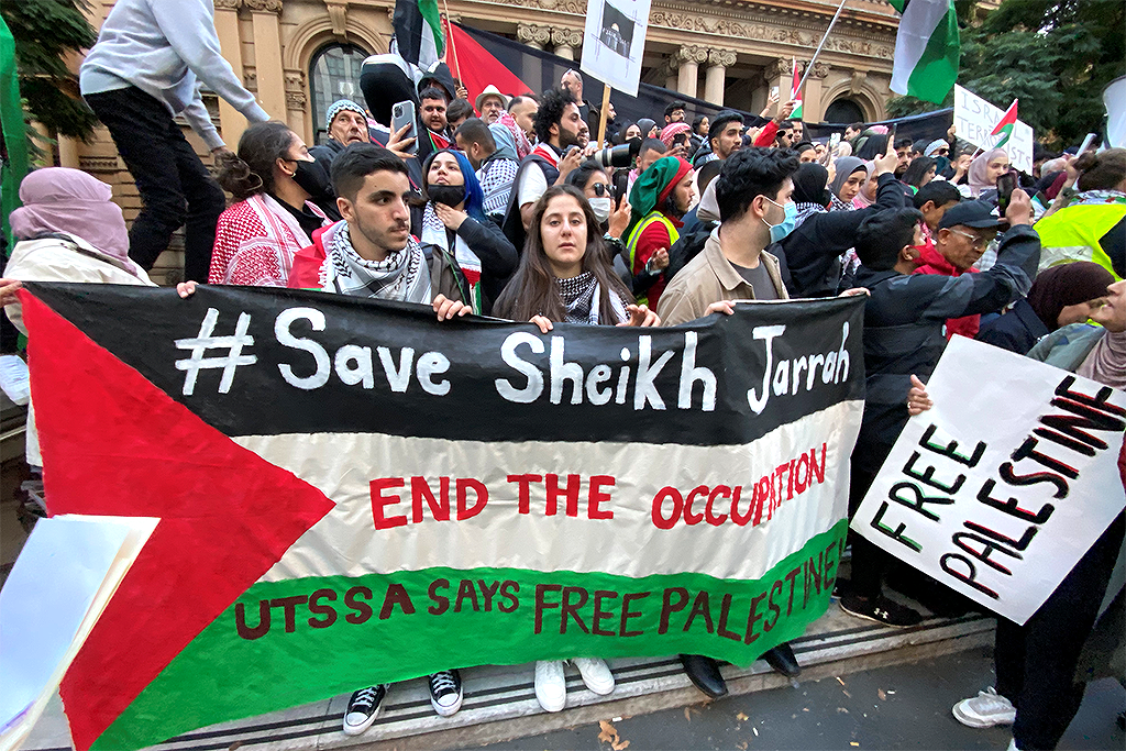 فلسطین میں جاری صیہونی دہشتگردی کے خلاف آسٹریلیا میں زبردست مظاہرہ۔ ویڈیو